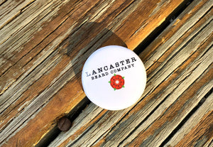 Lancaster Beard Company 1.25" White Logo Pin